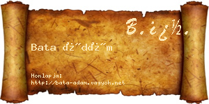 Bata Ádám névjegykártya