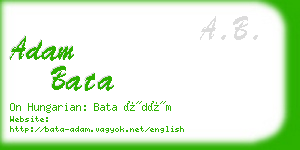 adam bata business card